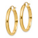 14k Yellow Gold 1" Round Tube Hoop Earrings