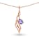 Natural Purple Amethyst 14K Rose Gold Over Sterling Silver Pear Shape
Pendant with Chain