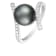 9-10mm Black Cultured Tahitian Pearl 14K White Gold ring