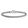 Rhodium Over Sterling Silver Polished 4.0mm Franco 8 Inch Chain Bracelet