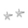 Rhodium Over 14k White Gold Children's 7mm Star Stud Earrings