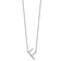 Rhodium Over 14k White Gold Sideways Diamond Initial F Pendant Cable
Link 18 Inch Necklace