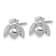 Rhodium Over Sterling Silver Polished Cubic Zirconia Bee Post Earrings