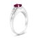 0.68ctw Ruby and Diamond Ring in 14k White Gold