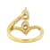 Diamond Simulant Pear And White Zircon Ring In 18K Gold Over Sterling
Silver 2.25ctw