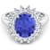 4.22ctw Violet Tanzanite and Diamond 14K White Gold Halo Ring