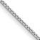 Rhodium Over 14k White Gold 0.9mm Solid Box 16 Inch Chain