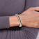 Titanium Polished with Black Rubber Design Cuff Bangle