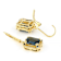 Blue Topaz And White Zircon Dangle Earrings In 18K Gold Over Sterling
Silver 5.31ctw