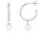7.5-8mm White Cultured Freshwater Pearl and Cubic Zirconia Rhodium Over
Sterling Silver Earrings
