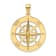 14K Yellow Gold Nautical Compass Charm