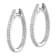 Rhodium Over 14K White Gold Oro Spotlight Lab Grown Diamond SI+, H+,
In/Out Hinged Hoop Earrings