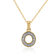 White Diamond Accent 10k Yellow Gold O Initial Pendant With 18” Rope Chain