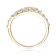 Square CZ Bypass Ring In 14K Gold Over Brass