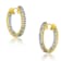 CZ Inside-Out Huggie Earrings In 14K Gold Over Sterling Silver