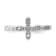 Rhodium Over Sterling Silver Stackable Expressions Cross White Topaz
Ring 0.09ctw