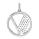 14K White Gold Gatsby Diamond Initial V Charm