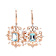 Aquamarine and White Cubic Zirconia 18K Rose Gold Over Sterling Silver
Earrings 3.20ctw