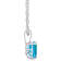 8mm Heart Shape Blue Topaz Rhodium Over Sterling Silver Pendant With Chain