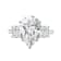 White Cubic Zirconia Platinum Over Sterling Silver Ring 10.92ctw