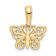 10K Yellow Gold Filigree Butterfly Charm