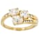 Diamond Simulant And Lab-Created Moissanite Ring In 18K Gold Over
Sterling Silver 1.91ctw
