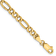 14k Yellow Gold 4.2mm Figaro Link Bracelet, 7 Inches