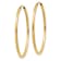 14k Yellow Gold Polished 1 3/16" Round Endless Hoop Earrings