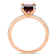 Garnet and Diamond 10K Rose Gold Ring 2.23ctw