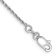 Rhodium Over 10k White Gold 1.15mm Diamond-Cut Rope Link Bracelet