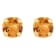 5mm Cushion Citrine 10k Yellow Gold Stud Earrings
