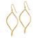 14k Yellow Gold Twisted Drop Earrings
