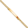 14k Yellow Gold Medical Polished Red Enamel Cuban Link ID Bracelet