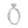 Rhodium Over 14K White Gold AA Quality Trio Engagement Ring 0.13ctw