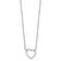 Rhodium Over 14K White Gold Lab Grown Diamond Heart Pendant Necklace