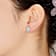 Lace CZ Stud Earrings In Sterling Silver