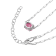 Pink Cubic Zirconia Rhodium Over Sterling Silver Paperclip Necklace 4.08ctw