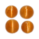 Fire Opal Cat's Eye Round Matched Set of 4 3.52ctw