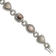 Sterling Silver Oxidized Pink/Black/White Mother of Pearl 7.75-inch Bracelet