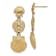 14k Yellow Gold Textured Scallop, Sand Dollar and Scallop Dangle Earrings