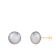 14k Yellow Gold 10-11mm Gray Freshwater Pearl Stud Earrings
