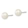 Rhodium Over Sterling Silver 8-9mm Plum/White Imitation Shell Pearl Post
3 Earring Set