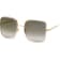 Jimmy Choo Crystal Clear and Gold Tone Frame /Gray Lens Sunglasses