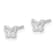 Rhodium Over 14k White Gold Children's Butterfly Stud Earrings