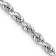 Rhodium Over 14k White Gold 3.35mm Solid Diamond-Cut Quadruple Rope 18
Inch Chain