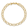 14k Yellow Gold 6mm Solid Triple Link Charm Bracelet