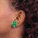 Rhodium Over Sterling Silver Enamel 4 Leaf Clover Children's Post Earrings