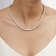 White Cubic Zirconia Platinum Over Sterling Silver Tennis Necklace 31.25ctw