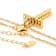 Imperial Topaz Round Cross Pendant Necklace In 18K Gold Over Sterling
Silver 0.43ctw