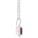 8x6mm Emerald Cut Garnet 1/6 ctw Diamond Rhodium Over Sterling Silver
Halo Pendant with Chain
